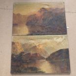 F E Jamieson, pair of oils on canvas, Highland landscapes, signed with psuedonym Phil Hips, 41cm x