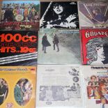 Various Vintage vinyl LPs and records, including The Beatles, 10cc, Status Quo, Rod Steward etc (