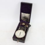 A Second World War Period German tachometer, by Dr T H Horn, in original case