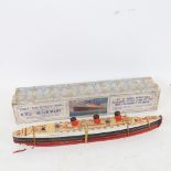 A Vintage RMS Queen Mary Take to Pieces model, by The Chad Valley Co Ltd, all 12 decks removeable