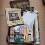 Various ephemera, including Vintage fire engine photographs, Hastings Museum booklets, Ordnance