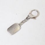 ASPREY - a modern sterling silver keyring fob, 1.7oz