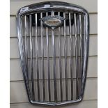 A Vintage chrome Wolseley Hornet MKII? Classic Car radiator grille, width 34cm, height 42cm