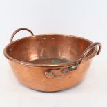 A 19th century copper jam pan, diameter 38cm