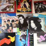 Various vinyl LPs and records, including Madness, The Cars, Foreigner, Elvis Costello etc