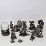 A group of Tudor Mint Myth and Magic dragon figure ornaments (13)