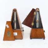 2 Vintage metronomes, height 23cm