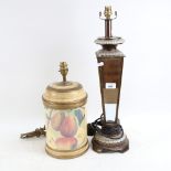 2 Vintage table lamps, largest height 50cm (2)