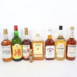 Various bottles of Whisky and Scotch Whisky, including Glen Grant, Justerini & Brooks etc