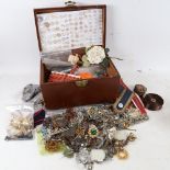 A large quantity of various Vintage costume jewellery, including necklaces, brooches etc
