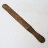 A Victorian novelty Mauchline ware promotional advertising paper knife, for The Eastern Telegraph
