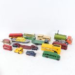 Various Dinky Toy vehicles, including Air Sea Rescue Launch, Observation coach etc (boxful)