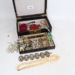 Various Vintage costume jewellery, including necklaces, rings, earrings etc