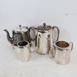 A silver plated 4-piece tea set