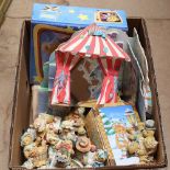 A large group of Enesco Cherished Teddies composition bear figurines, some boxed (boxful)