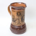 A Royal Doulton stoneware Vice Admiral Lord Nelson presentation pitcher, Nelson and His Captains,