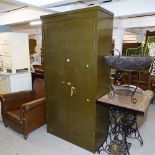 An early 20th century industrial metal 2-door cabinet, by Vickers Armstrong Engineers Ltd