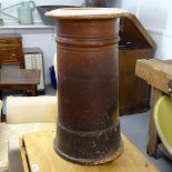 A painted terracotta chimney pot, W61cm