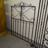 A scrolled wrought-iron garden gate, W84cm, H106cm