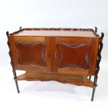 HILLE OF LONDON, a unique mid-century sideboard in the Afro-Italian taste, mahogany cabinet on