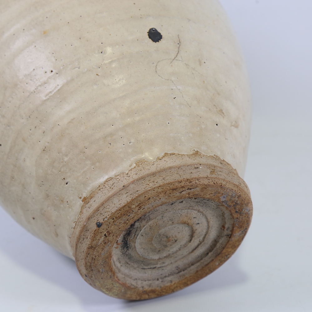 HENRY F HAMMOND (1914-88), a stoneware vase with iron banding, with part of purchase label for - Image 3 of 4