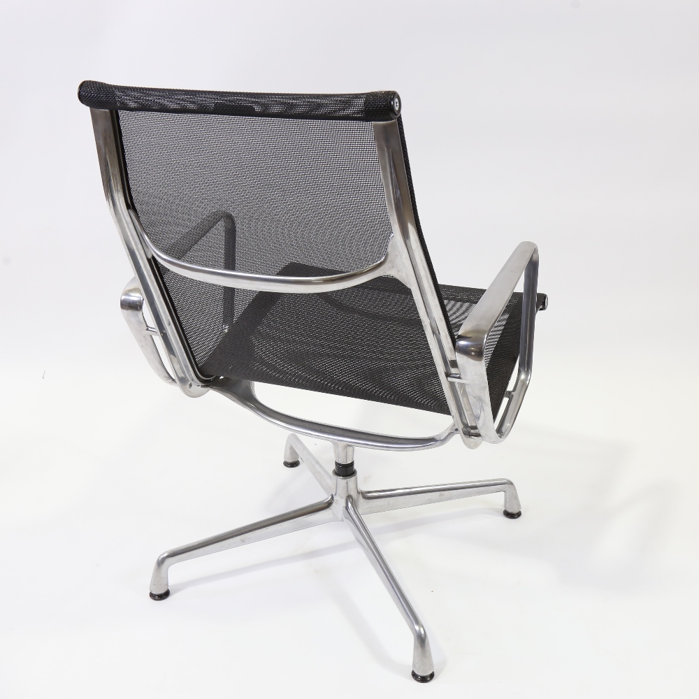 VITRA EAMES, EA116 Aluminium Group high-back swivel lounge chair, in black mesh, with maker?s - Image 2 of 4