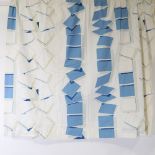 SUSAN ECHO KAY for Heals, a pair of 1960s "Tiles" design fabric / curtain panels, marked on