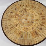ROGER CAPRON, a 1970s Garrigue tiled circular coffee table, Vallauris, France, signed in tile,