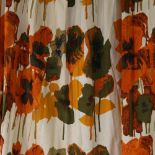 HOWARD CARTER for Heals, Pansies design fabric panel/ curtain, marked on selvedge approx 165cm x