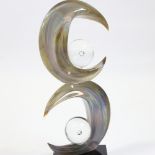 OSCAR ZANETTI, Murano, Italy, a large glass sculpture from the Calcedonio Collection, with signature