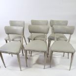 ERNEST RACE, set of 6 BA3 aluminium chairs, makers stamp to underside, height 79cm All original