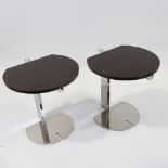 JAIME TRESSERA CLAPES, a pair of Tressera side tables, with designer?s impressed logo to rear of