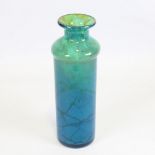MEDINA, blue/green glass cylinder vase, height 24cm Good condition, no chips or cracks.