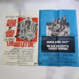 Film poster - James Bond - Live and Let Die / On Her Majesty's Secret Service (UA) British Quad, 30"