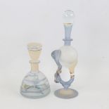 2 Jon Art Studio glass perfume bottles, largest height 19cm (2) Both in very good condition