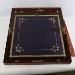 A Victorian brass-bound mahogany writing slope, previously owned by Major General Bailey Ashmore,