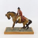 A cold painted table lighter / striker in the form of Dick Turpin on horseback