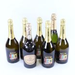 7 bottles of sparkling wine, 5 Maschio Prossecco Called'Oro DOC, 1 La Gioiosa vintage 2018