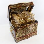 A superb quality 19th century French Boulle marquetry drinks cabinet, allover tortoiseshell and