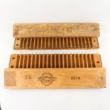 2 wooden cigar presses