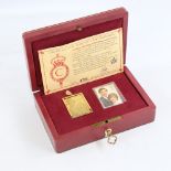 An 18ct gold medallion commemorating the Royal Wedding of the Prince of Wales and Diana, limited