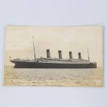 SS TITANIC - an original photo postcard post marked in Cowes 18th April 1912 (8 days after the