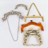 A group of evening bag clasps and parts