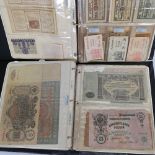 World Banknotes, 2 albums from 19th and 20th century, including Russian Imperial, Japanese Empire,
