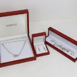 HOT DIAMONDS - a group of modern sterling silver jewellery, comprising toggle necklace, charm