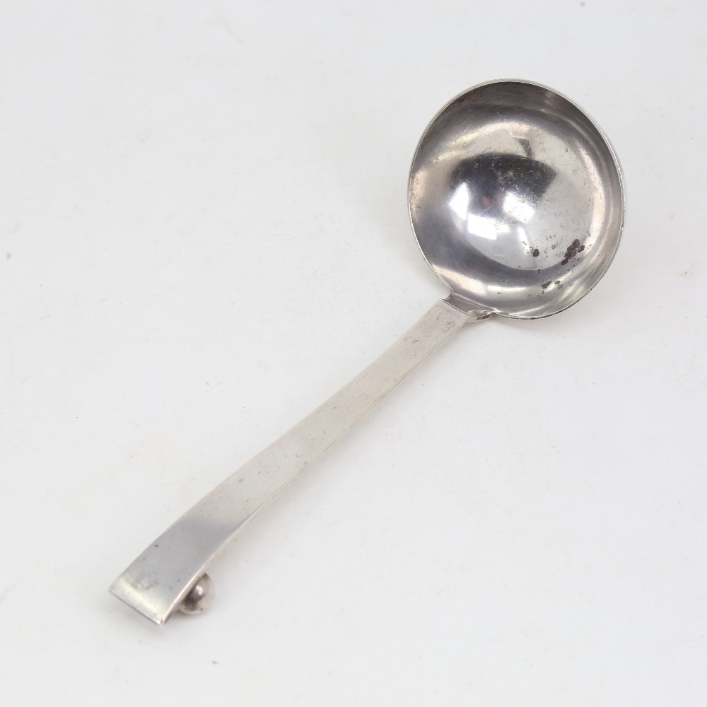 GEORG JENSEN - a Vintage Danish sterling silver ladle, model no. 13, import hallmarks London 1934,