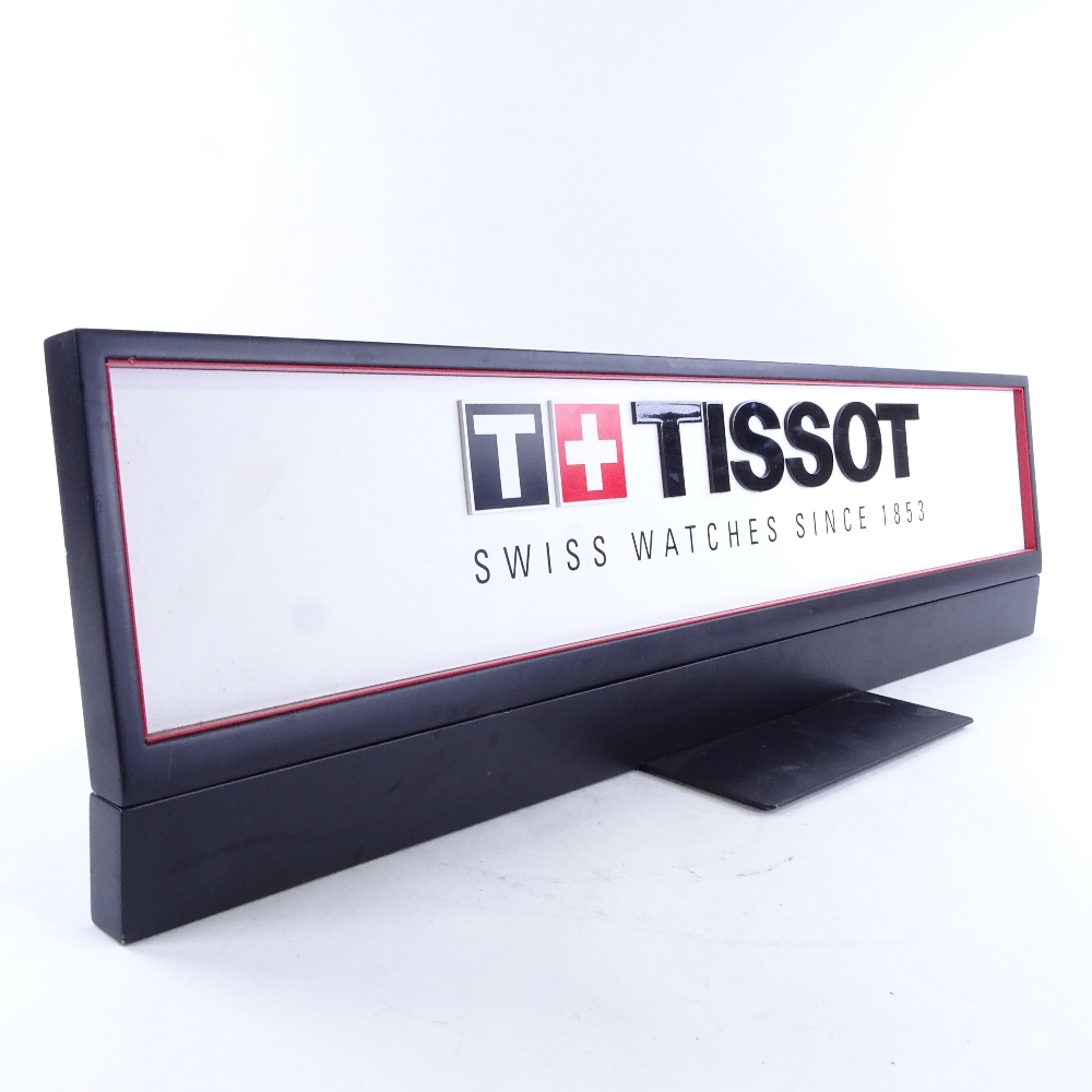 A modern Tissot watch shop advertising sign, length 72cm, height 19cm Very good original - Image 3 of 5