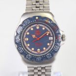 TAG HEUER - a stainless steel Formula 1 Professional 200M quartz wristwatch, ref. WA1210, blue