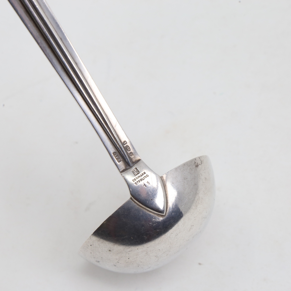 GEORG JENSEN - a Vintage Danish sterling silver ladle, model no. 13, import hallmarks London 1934, - Image 3 of 5