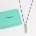 ELSA PERETTI for TIFFANY & CO - a sterling silver ingot pendant necklace, stamped 2001, with